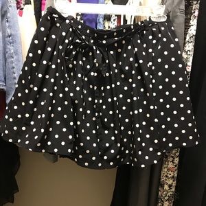 Forever 21 Black & White Polka Dot Skort